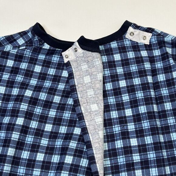 Silverts Adaptive Nightgown Womens Size Large Open Back Hospital Dress Snap Blue - Picture 5 of 10